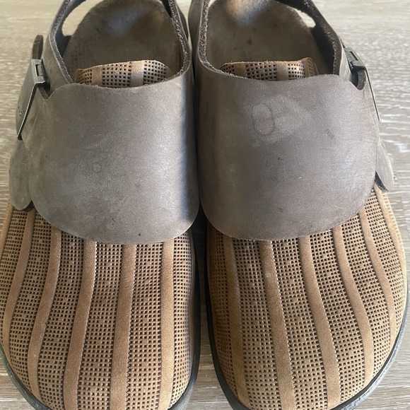 Birkenstock Betula Buckley Clog Size 5 Euro Brown Leather Mixed Media - Picture 4 of 11